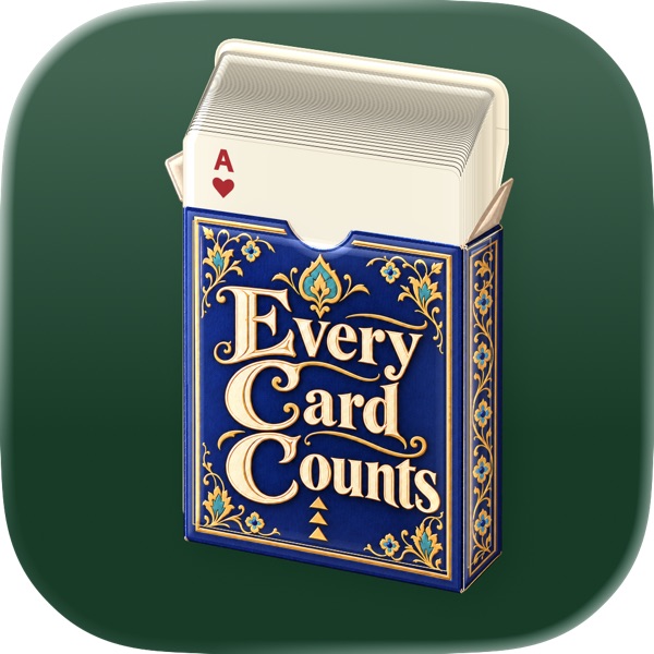Every Card Counts app icon: an ornate blue and gold card box